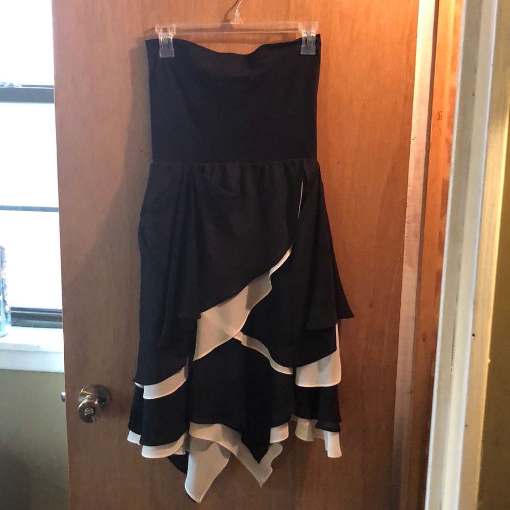 White/Cream and Black dress